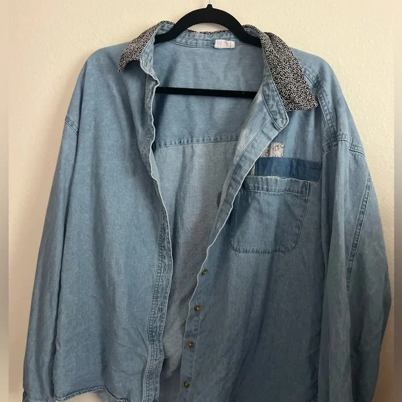 Cotton On Denim Button-Up Shirt - Picture 2 of 4